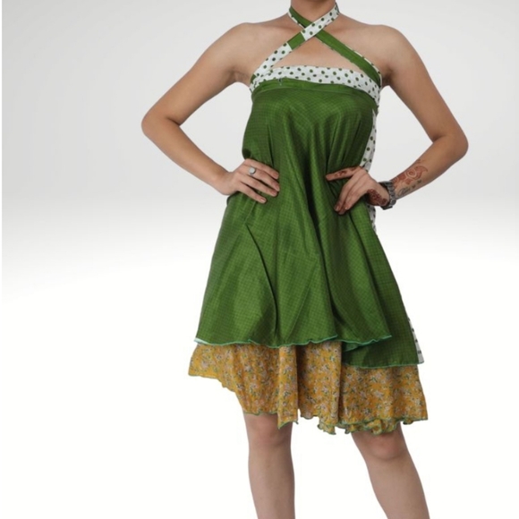 Wevez Hippy Scarf Silk Reversible Wrap Skirt NWOT - Picture 11 of 12